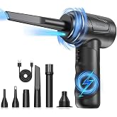 CAGIWIRU Basın&ccedil;lı Hava Silgi - Ak&uuml;l&uuml; Hava &Uuml;fleyici-Elektrikli Hava Silgi Temizleme Klavyesi PC-Hava Temizleme Kiti-3 LED'li H