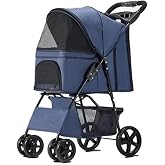 Zamba Zampa Favorite Cat Dog Stroller Navy Blue 46X78X99Cm