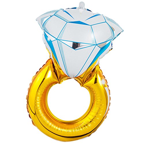 MagiDeal 30 Zoll Diamant Ring Form Ballon Helium Folie Ballon , Partei Hochzeit Valentinstag Deko , 30×20 Zoll - 4