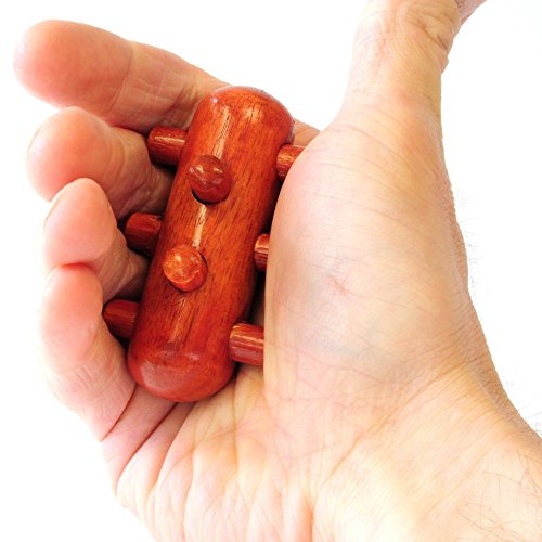 Massagestab Igel, glattes Hartholz für Triggerpunkt-Massagen Massagehilfe Holz Handmassage