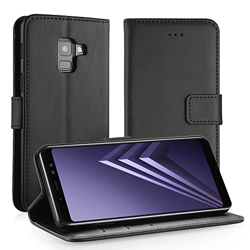 Simpeak Samsung Galaxy A8 Plus 2018 Case Leather Flip Wallet
