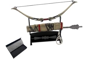 HANAIETTE 1 llavero con diseño de arma de espada de God of War Chaos Blade Thunder Hammer con soporte de exhibición