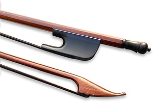 Yinfente Archet de violon 4/4 en bois du Brésil, style baroque naturel, noir, crin de cheval