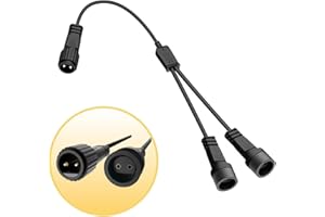 Redefun Connecteur Guirlande Lumineuse Noël 2 Broches Connecteur Guirlande Exterieur, IP65 Etanche Répartiteur de Guirlande Lumineuse, Rallonge Séparateur pour Rideau Filet G40 Filet Lumineux Noël