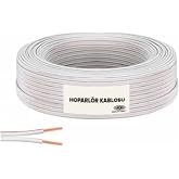 Vip Aydınlatma VİP AYDINLATMA KARS KABLO BEYAZ KIRMIZI 50 METRE 2X0,75 KORDON HAPORL&Ouml;R KABLOSU,