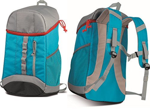 ZAINETTO TERMICO con spallacci imbottiti , tasca frontale, con chiusura a zip , rete laterale per portabottiglia