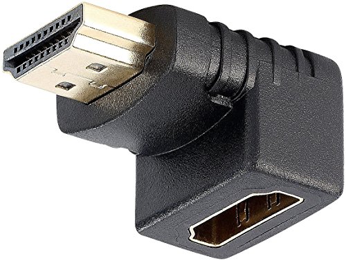 auvisio HDMI-Adapter Typ-A-Buchse auf Typ-A-Stecker, 270° gewinkelt