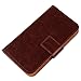 Price comparison product image Gukas Color Design PU Wallet Flip Leather with Card Slots Cover Skin Protection Case Shell For Gome K1 5.2" (Brown)