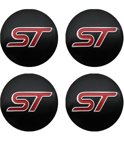 Set 4 Coprimozzo Per Ford Focus E Fiesta 54mm - Logo Ford, Impermeabili Antipolvere