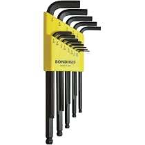 Bondhus 38060 Gold-beschichtete Inbusschlüssel – Rostfrei & Langlebig, 4 Mm, 10-teilig