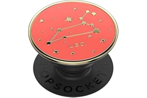PopSockets: PopGrip - Ausziehbarer Sockel und Griff mit einem Austauschbarem Top für Smartphones und Tablets - Enamel Zodiac Leo