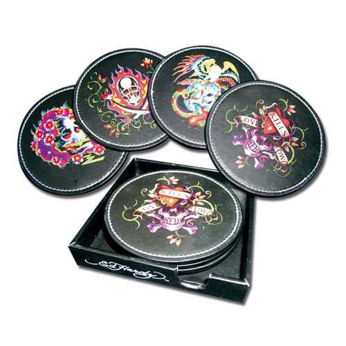 Preisvergleich Produktbild Ed Hardy - Untersetzer Skulls