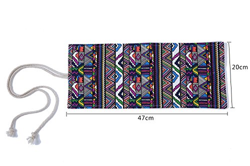 niceEshop(TM) Handgefertigt Leinwand Stifterolle für 36 Farbstift Bleistift - 4