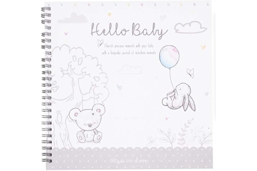 YöL Hugs & Kisses Baby Milestone Journal Keepsake Toddler Newborn Shower Christening Gift Diary