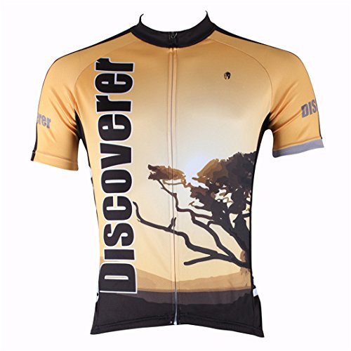 Kranchungel Men's Animal Pattern Bike Shirt Short Sleeve Breathable Quick Dry Cycling Jersey Medium