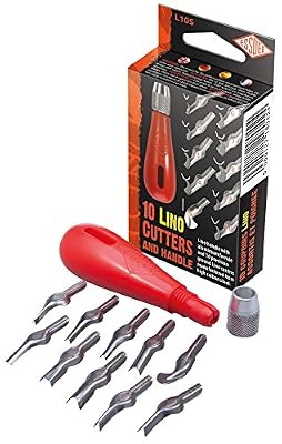 Loxley Lino Cutter Set avec 10 Lames de Coupe
