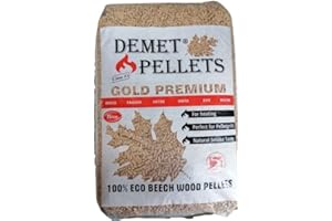 GOLDEON 2x15kg Holzpellets Demet Premium Gold 100% Buche EN Plus A1 - BBQ zum Grillen Räuchern Smoken