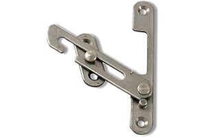 HOMESECURE UPVC Window Restrictor Hook. Child Lock Restrictor Safety Catch (Left Handed)