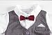 Baby Boy Wedding Christening Formal Tuxedo Suit Striped Outfit+HAT SET NEWBORN 0-18M (3-6 Months, Grey)