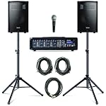 Alesis-PA-System-in-a-Box-Bundle-280W-Sound-System-mit-4-Kanal-Mixer-2-10-Zoll-Passiv-2-Wege-Lautsprecher-mit-Stative-Lautsprecherkabel-und-Mikrofon-mit-Kabel