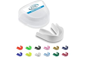 ‎GAME GUARD GAME GUARD – Hockey-Mundschutz für Kinder im Alter von 8, 9, 10, 11, 12, 13 Jahren. Zahnschutz für Boxen, Rugby, Fußball, Kampfsport, Kickboxen, Karate, Taekwondo [ weiß– 1 Stück]