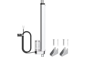 Justech 12V Heavy-Duty Linear Actuator 330LBS/1500N-8inch/200mm Silent IP65 Electric Actuator with Brackets for Electric Windows, RV Adjustments, Solar Trackers, Industrial Machinery (300mm 1500N)