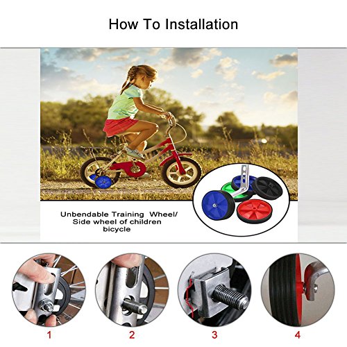 Stützräder für Kinderfahrrad Sicherheitsstützräder für 12 14 16 18 20 Zoll Kinderfahrrad Pusheng - 2