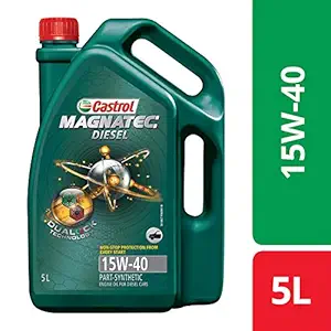 Castrol MAGNATEC DIESEL 15W-40 API SN Part-Synthetic Engine Oil for Diesel Cars (5 L)