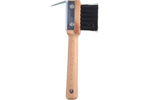 HNDB Brosse à Sabots Cheval, Brosse à Chevaux, brosses toilettage Chevaux, Brosse Robuste et Manche en Bois Ergonomique, Nettoyage et Entretien Professionnels des Sabots Chevaux (Wooden)