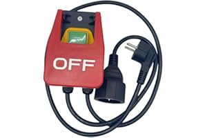 EIMZU 250V 16A Einphasige Ein Aus Schalter, Sicherheitsschalter, Nullspannungsschalter mit Steckdose, Sicherheitsschalter mit Steckdose, Druckschalter Sicherheitsschalter für Frästische Elektrischen Geräten