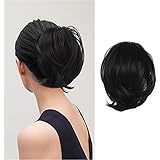 BARSDAR Chignon Coda di Cavallo Extension per Capelli, Elastico Posticcio per Capelli Chignon Dritto Corto Coda di Cavallo Bu
