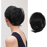 BARSDAR Chignon Coda di Cavallo Extension per Capelli, Elastico Posticcio per Capelli Chignon Dritto Corto Coda di Cavallo Bu