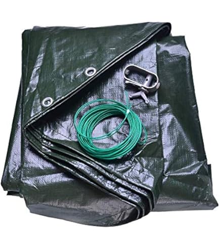 HAF® Pool Abdeckplane Oval 737x360cm - Wasserdichte Winterplane 180g/m² Mit Spannset