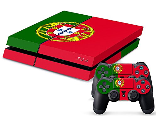 Preisvergleich Produktbild Playstation 4 + 2 Controller Aufkleber Schutzfolie Set - Portugal / PS4