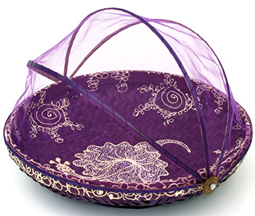 Fliegenschutz Obstkorb in 3 Größen – lila / Küche & Tisch – Größe: 25 cm Ø - 2