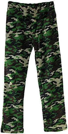 Boyz Club Boy's Coral Fleece Lounge Pajama Pants, Large 8-10, Camo