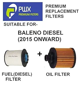PWX Oil Filter + Diesel Filter For Maruti Baleno Diesel (2015 onward)