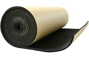ZESLIV Aislante Térmico Insonorizante Forro Papel Adhesivo para Coche 50cmx300cm (10mm de Grosor) insonorizantes para automóviles Espuma Aislante Acústico Insonorización para Coche