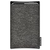 SIMON PIKE LG X Power 2 Filztasche Case Hülle 'Boston' in anthrazit 1, passgenau maßgefertigte Filz Schutzhülle aus echtem Natur Wollfilz, dünne Tasche im schlanken Slim Fit Design für das X Power 2 - 