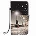 Price comparison product image Ougger For Samsung Galaxy J3 (2016) / J320 Case, Wallet Cover Card Slot Premium PU Leather Flip Case Magnetic Bumper Pouch Holster Stand-View Function, Night Scene
