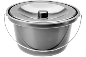 WILLY BEHREND Behrend Toilettenstuhleimer, Nachtstuhl, Toiletteneimer, Kunststoff, Deckel, grau