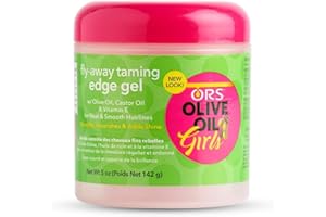 ORS Olive Oil Girls Fly-Away Taming Edge Gel - 142g, Infused With Olive Oil, Castor Oil & Vitamin-E, Non-Greasy Formula, For Smooth & Sleek Hairline Control