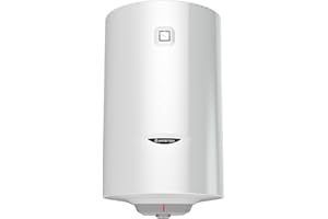 Ariston PRO 1 R 80 litres - Chauffe-eau Électrique Vertical Mural - Résistance Blindée - Température ajustable via molette de réglage - Conçu pour être installé en France