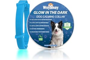 Woyamay Collare Calmante per Cani, Collare Luminoso per Cani Calmante Anti-ansia Regolabili, Collare Cane ai Feromoni Calmante Naturale a 60 Giorni per Cani di Tutte Le Taglie, Blu
