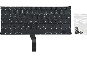 ICTION Neue GR DE Deutsche QWERTY Tastatur mit Tastaturschrauben Ersatz für MacBook Air 13 Zoll A1369 A1466 Tastatur 2011 2012 2013 2014 2015 2016 2017 Jahr
