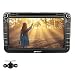Produktbild PUMPKIN 2 Din Android 5.1 Autoradio Moniceiver mit GPS Navigation, Quad Core für VW Volkswagen SEAT Skoda Golf Polo Jetta Passat Touran Unterstützt DAB+ Bluetooth OBD2 Wlan 3G 8 Zoll (mit Rückfahrkamera)
