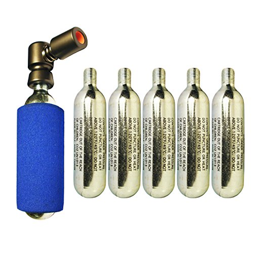 Buy KRONYO CO2 pump 2in1 Presta & Schrader PUSH 'n GO Valve Compatible with 5 x Co2 Cartridges