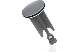 Pop Up Sink Plug Replacement 40mm, Chonphan Adjustable Bathroom Basin Sink Plug Push Pull Sink Plug Lift Up Rod Lever Waste Drain Plug Height 66mm-83mm for Washbasin Lavatory-Grey