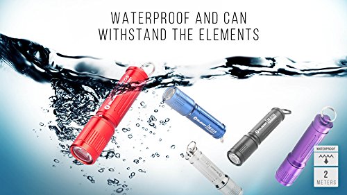 Olight® I3E EOS LED Mini Taschenlampe mit Schlüsselanhänger – durch 1 x AAA-Batterie angetrieben (Silber, Kupfer, 120 Lumen, andere Farben wie Schwarz, Grün, Rot, Lila, Blau, 90 Lumen) - 6