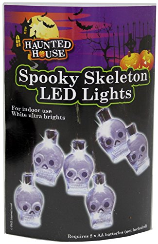 Haunted House Spooky Skeleton Led Lights - 10 Ultra Bright White Skull
Halloween Fairy Lights ~ Great Halloween Party Decoration